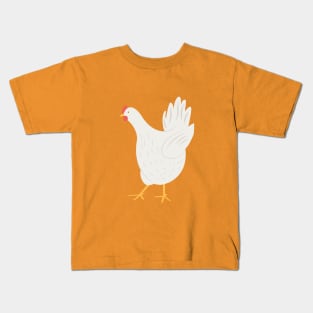 Happy White Hen Kids T-Shirt